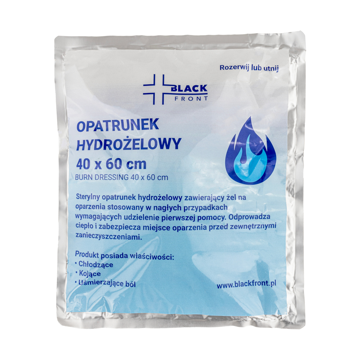 Opatrunek hydrożelowy Longbow 40x60 cm