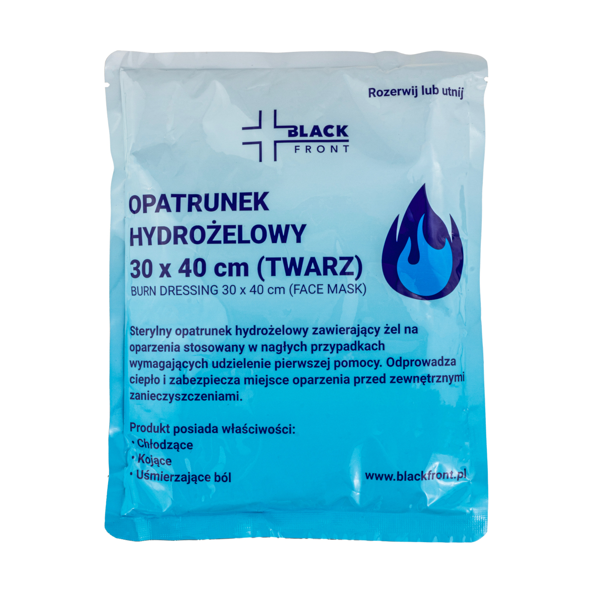 Opatrunek hydrożelowy na twarz Longbow 30x40 cm